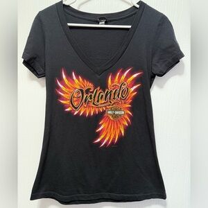 Harley-Davidson Women's 2015 Black Graphic Tee Size Meduim